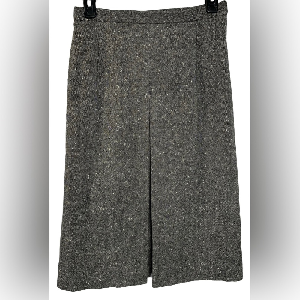 Pendleton 10 Gray Tweed Pattern Wool Midi Skirt - image 1